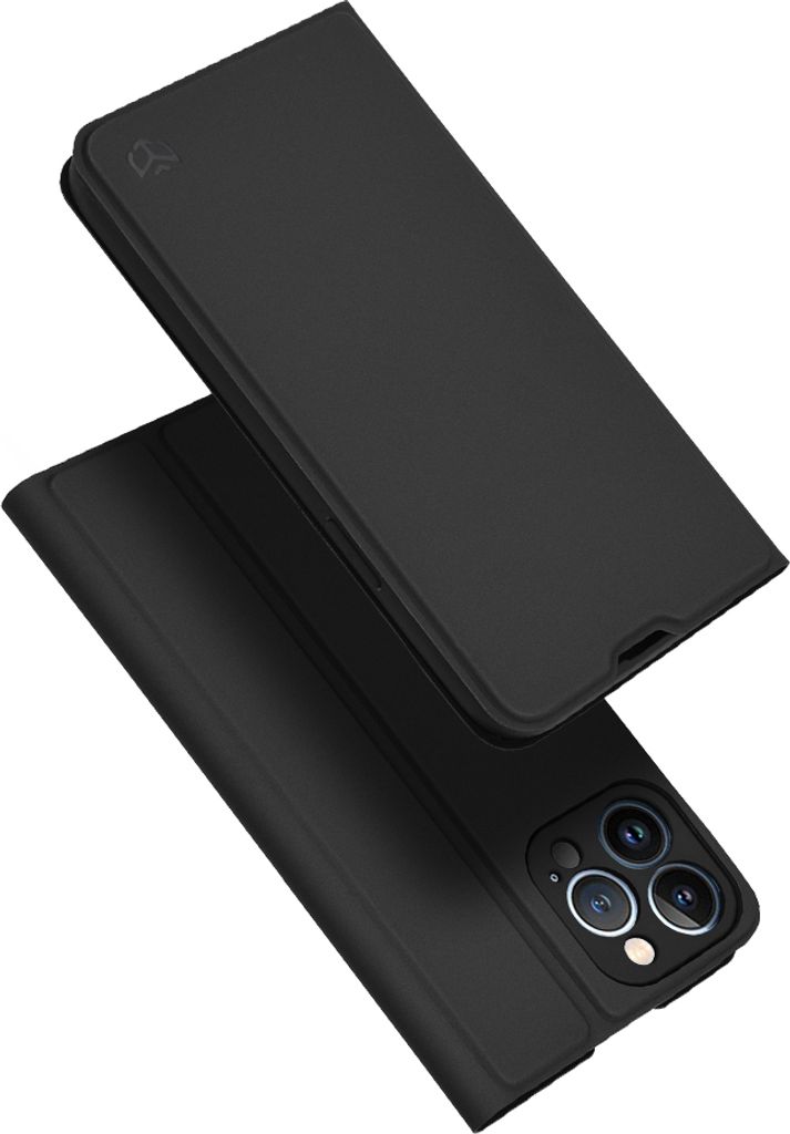 Techsuit Magskin Book Wallet Klapphülle für Apple iPhone 13 Pro Max - Schwarz