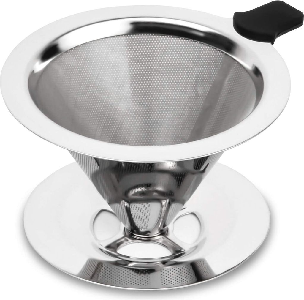 Edelstahl Kaffeefilter, Wiederverwendbarer Kaffeetropfer, Permanent Kaffee Dripper fš¹r 1-2 Tassen, Papierloser Kaffeefilter fš¹r Filterkaffee