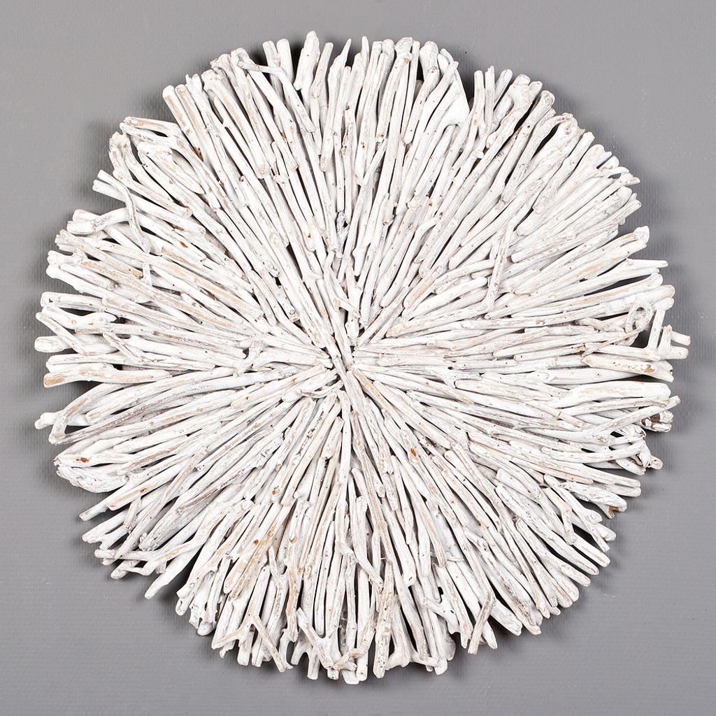 Wand-Deko-Objekt BULAT White Wash Ø ca. 70cm Treibholz Produktbild 