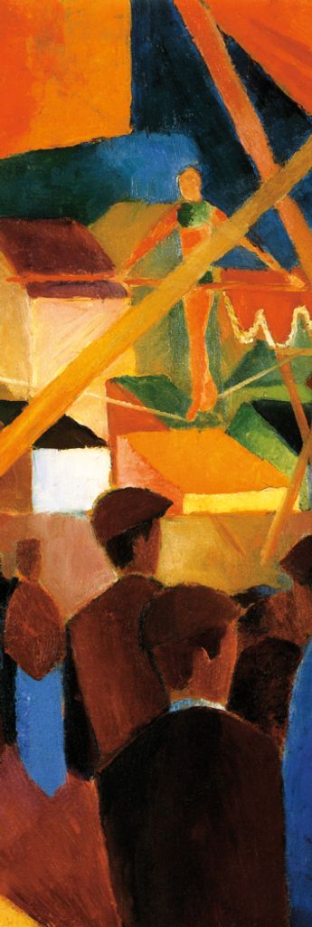 August Macke Kunstdruck Bild - Seiltänzer, 1914, Detail (158 x 53 cm)