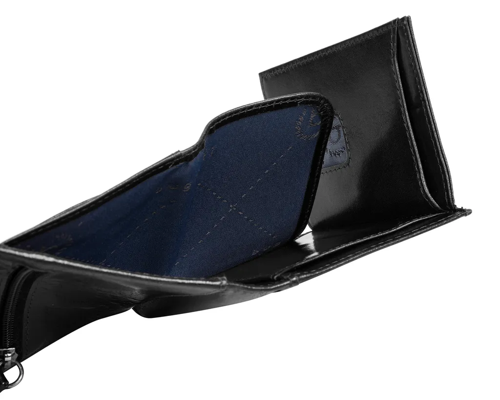 Mini Portefeuille Bugatti Secure Slim Zip Noir - Protection et Style - 14