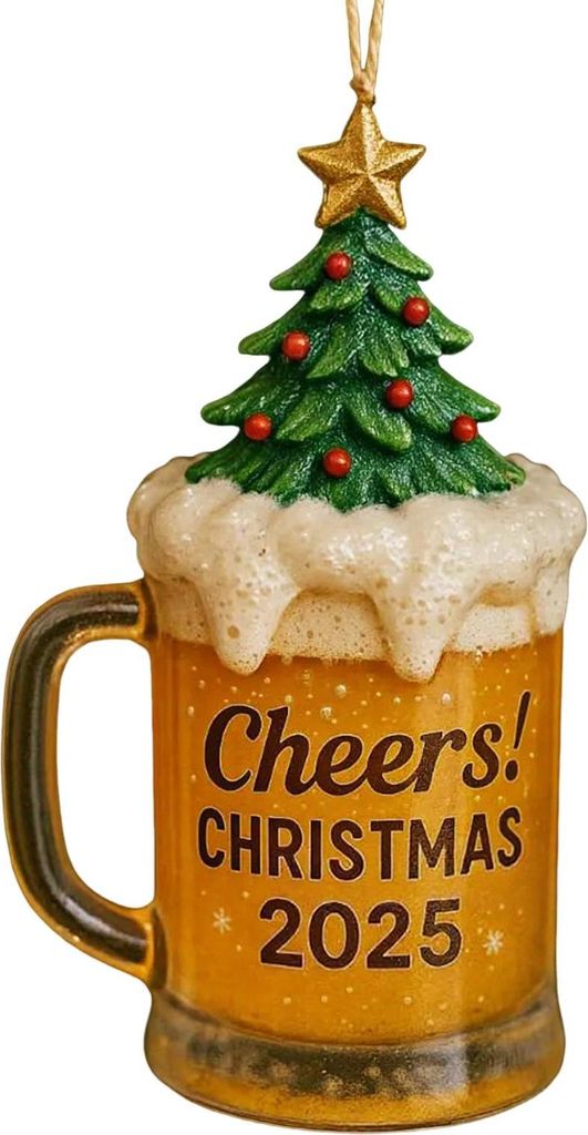 Weihnachtsschmuck-Anhänger für Getränkebecher, personalisierte Weihnachtsdekoration mit Lanyard für Familie und Freunde