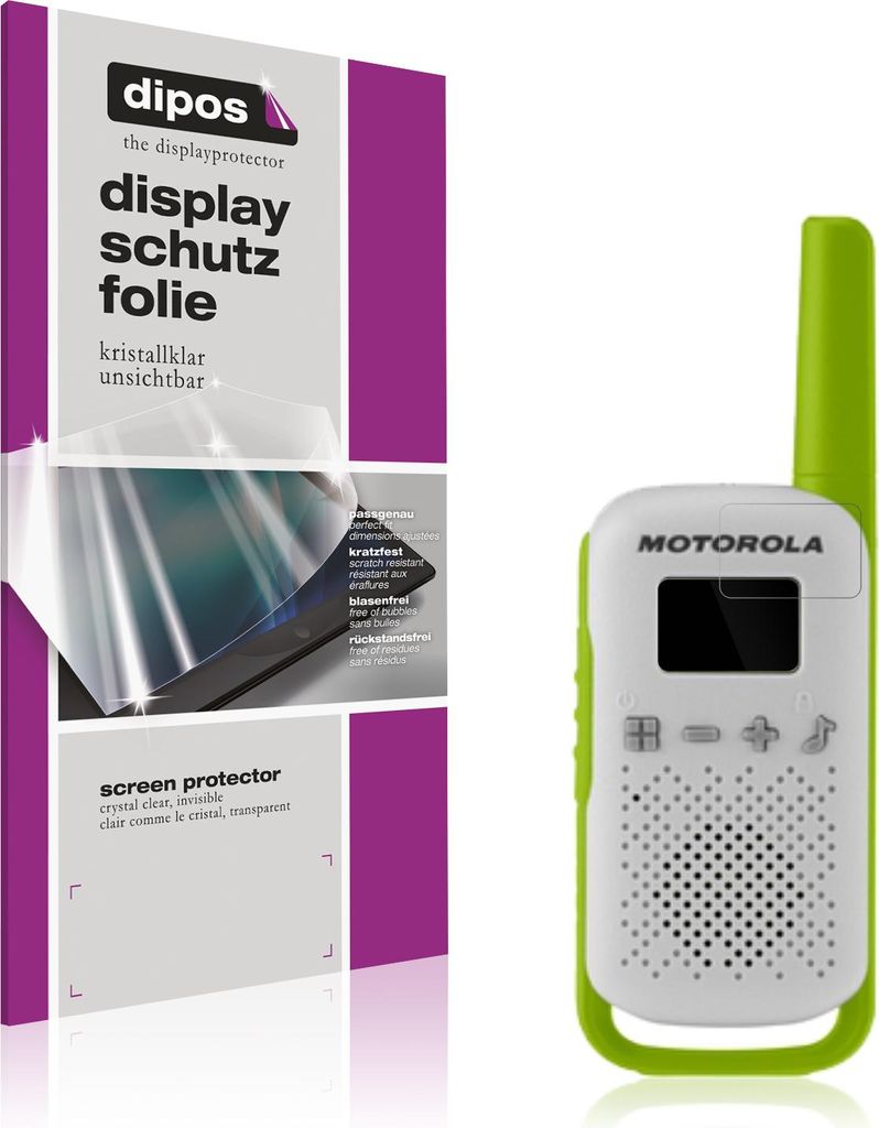 4x Schutzfolie für Motorola Talkabout T42 PMR klar Displayschutzfolie Folie Display Schutz dipos