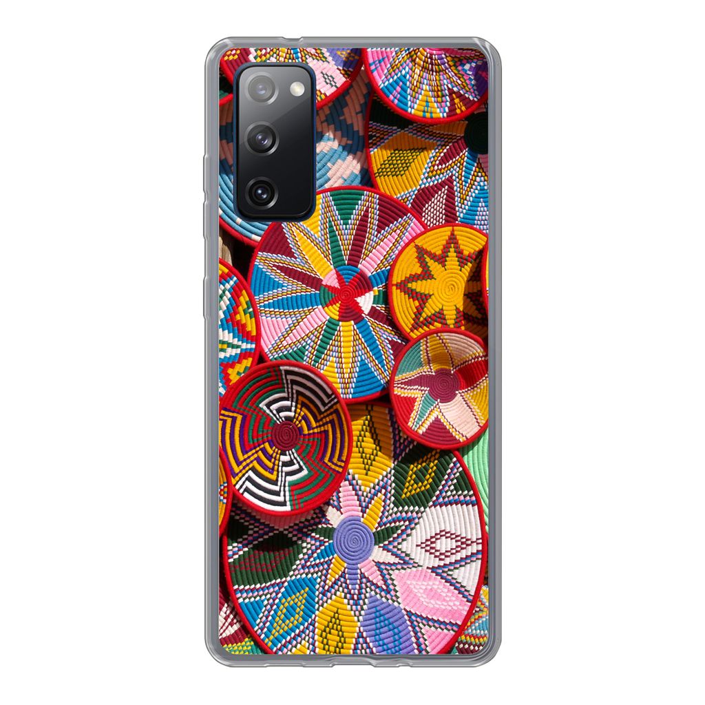 MuchoWow Handyhülle Schutzhülle Hülle für Samsung Galaxy S20 FE Kreis - Muster - Farben Silikon Softcase Handy Hülle - Abdeckung
