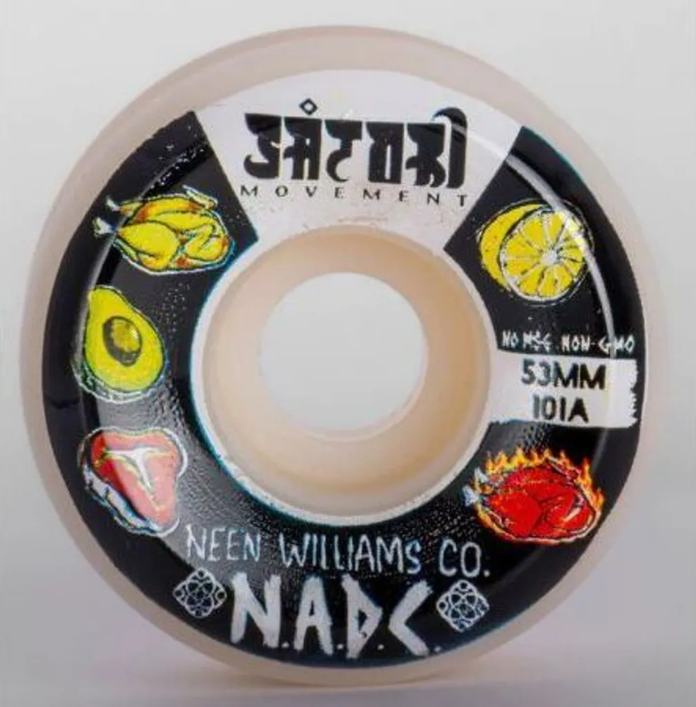 Roues de Skate Satori 53mm Noires pour Street et Skatepark Intensif