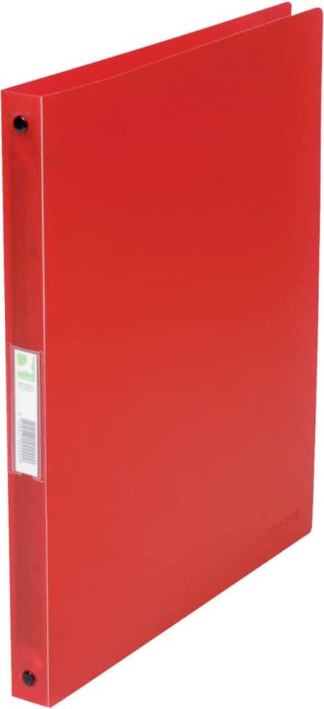 Ringmappe, A4, 4-Ring, 16mm, transluzent rot Q-CONNECT KF02920