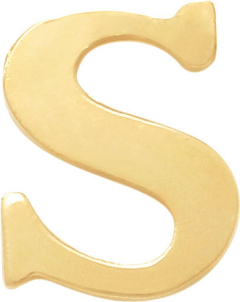 Neu Bling 9NBG-902S Gold Letter Earring S - 1/2 Paar - 14 Karat - 3,4x2,9mm - Ohrring - Geschenk für sie - Gold