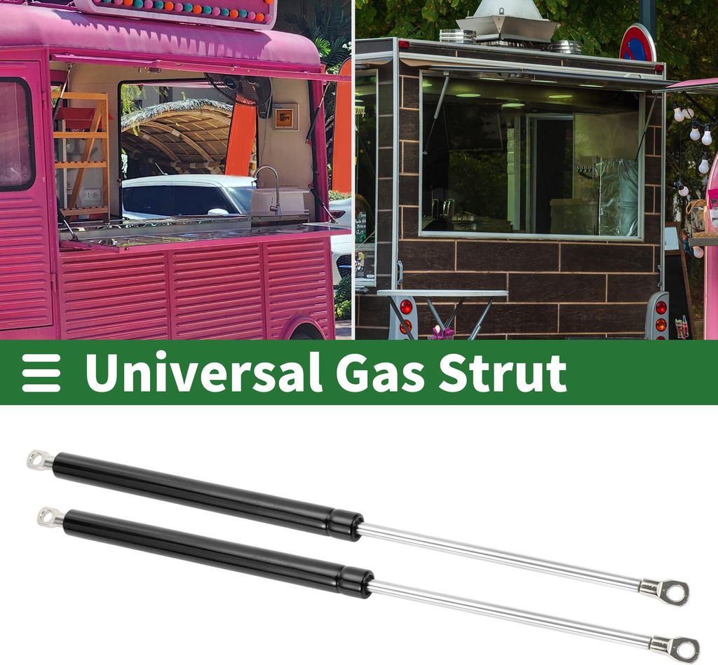 Universal-Hebestützen, Gasdruckfeder, 17 Zoll/430 mm, 90 lb/400 N/40 kg, Metall, Schwarz, 2 Stück