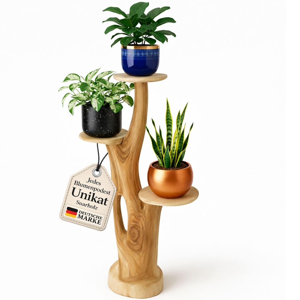 Blumenständer mit 3 Ablagen Blumenpodest Pflanzenständer Produktbild 