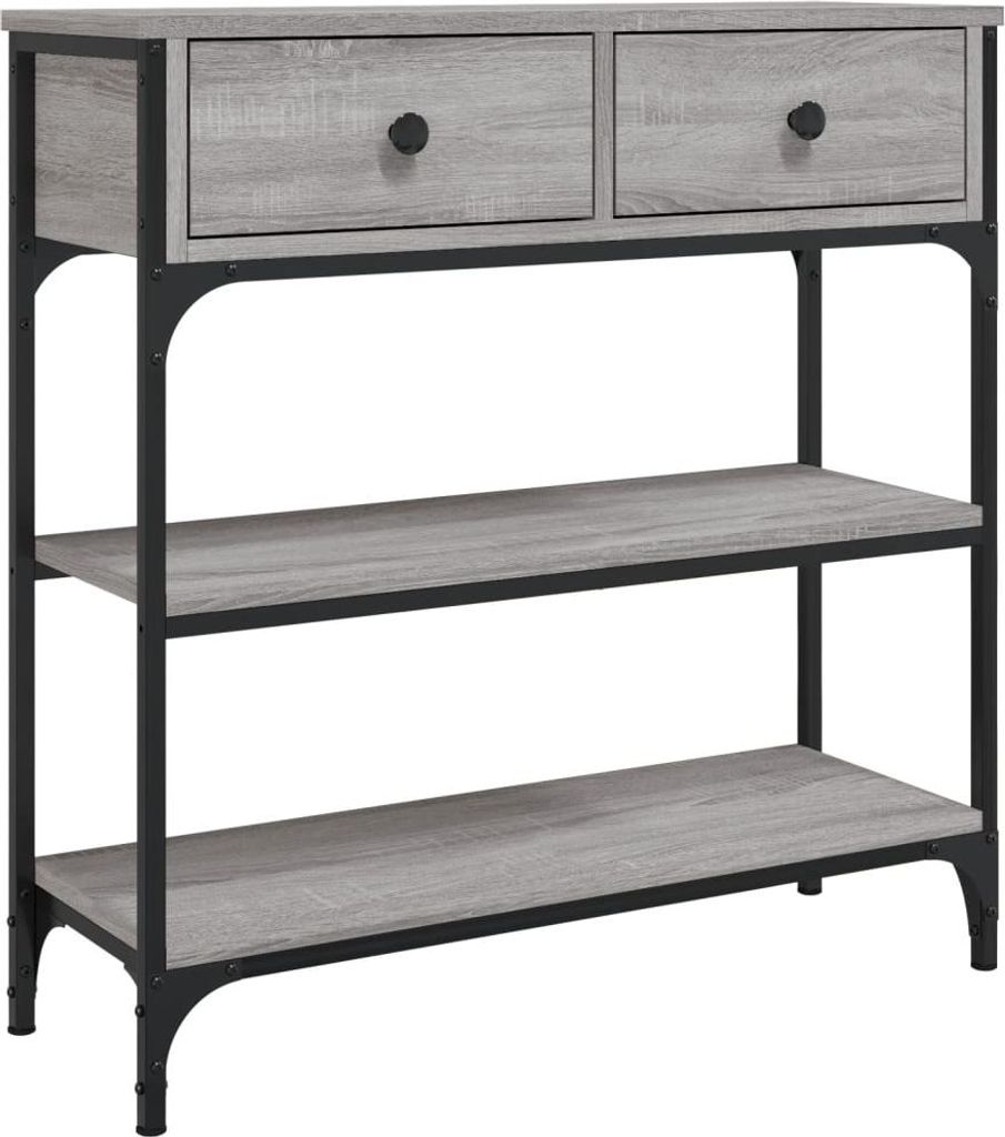 vidaXL Konzolový stolek Grey Sonoma 72,5x25x75 cm Dřevěné Obrázek produktu 