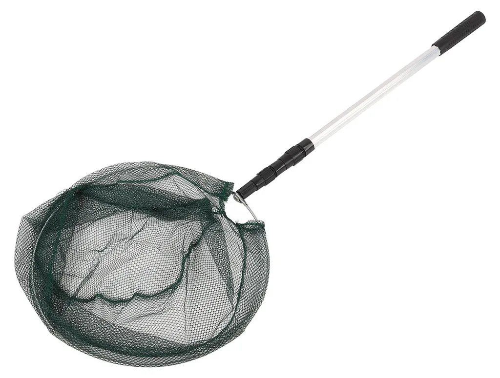Épuisette de pêche pliable 2,1 m avec manche long rétractable en alu