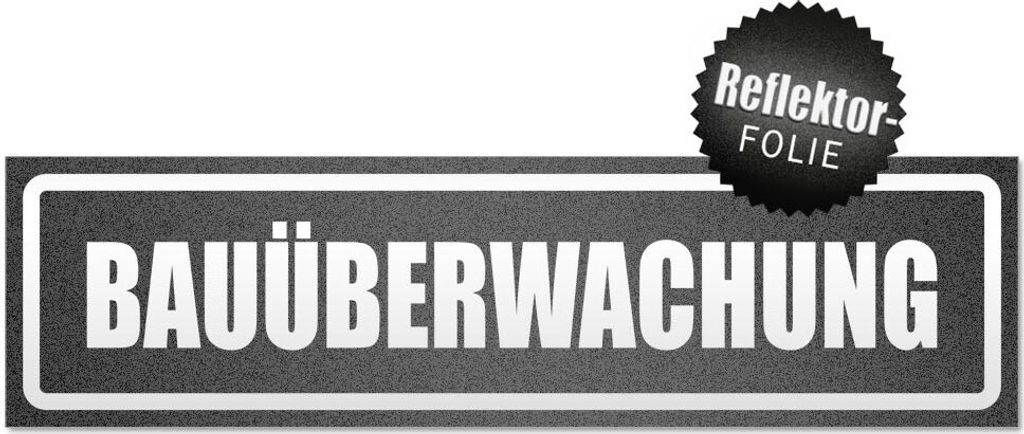 Bauüberwachung invertiert Magnetschild Schild magnetisch