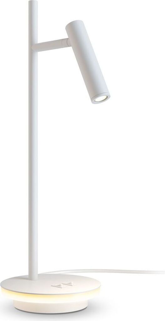 Schreibtischlampe LED Metall verstellbar 45,5 cm hoch Weiß warmweißes Licht 3000 K 589 lm Modern Tischleuchte