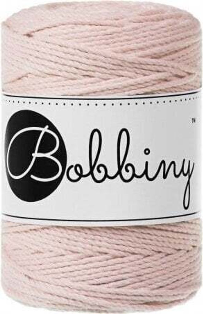 Bobbiny 3PLY Macramé Rope 1,5 mm 100 m Pastel Pink Schnur