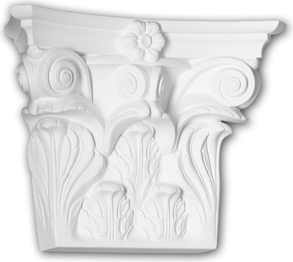 Profhome 421301 Pilaster Kapitell Fassadenelement Pilaster Außenstuck