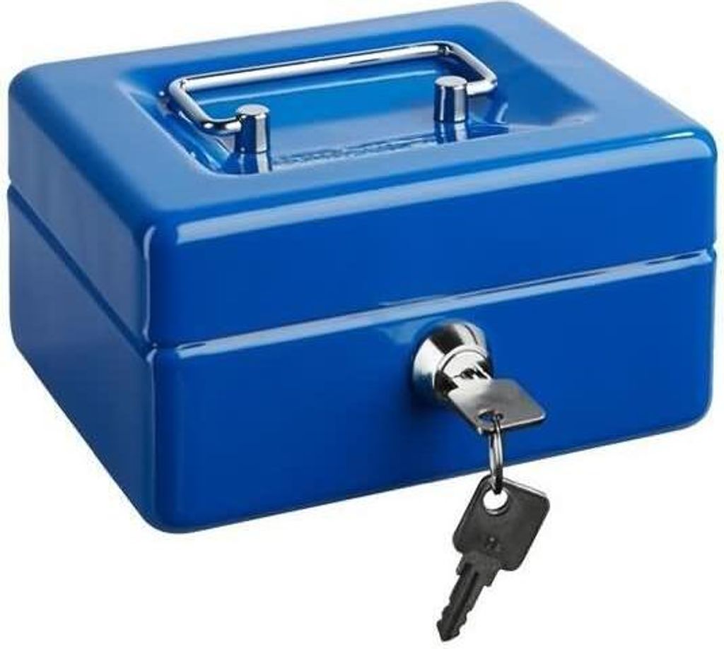 Alco Geldkassette Stahlblech 310x225xx75mm blau