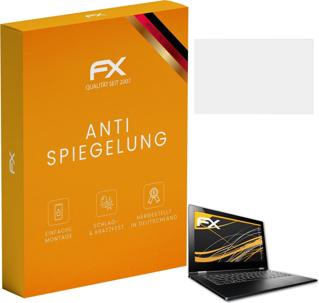 atFoliX FX-Antireflex 2x Schutzfolie kompatibel mit Lenovo Yoga 2 Pro (13.3 inch) Displayfolie