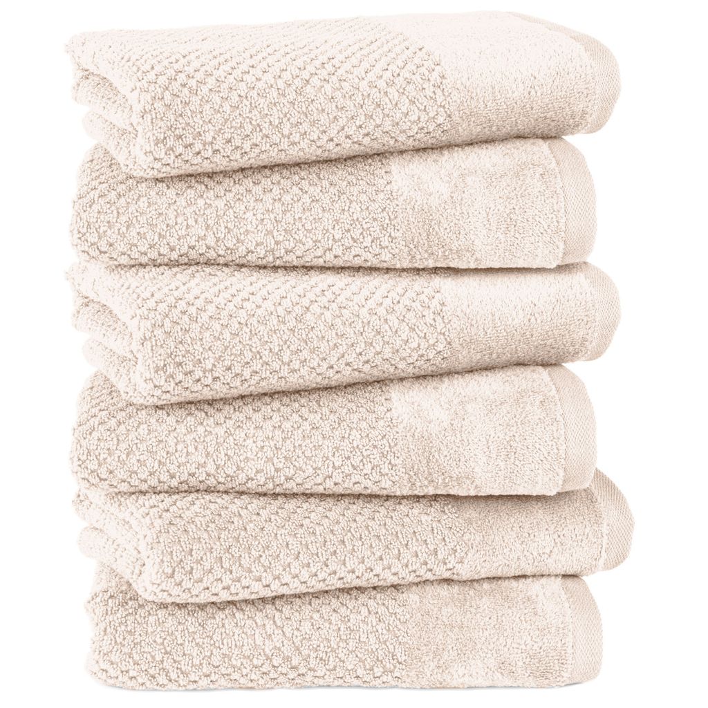 Pure Label 6-TLG Handtücher Set mit Aufhängeschlaufen aus Produktbild 