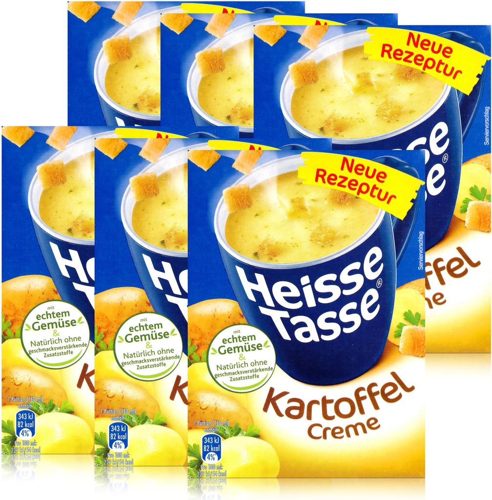 Heisse Tasse Kartoffel Creme mit Croûtons 3 Beutel á 18g Produktbild 