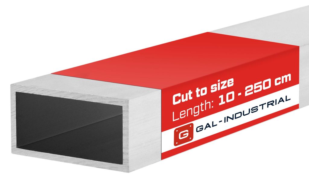 GAL-INDUSTRIAL | Tubo rettangolare in alluminio - 50x30x2mm Immagine del prodotto 