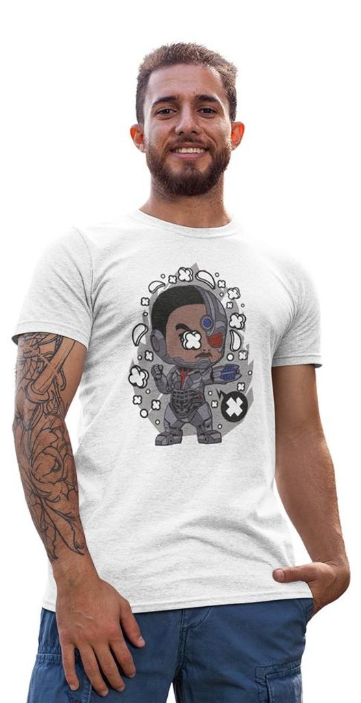 D&B Uni Polo PC00032 Cyborg Weiß-Größe M