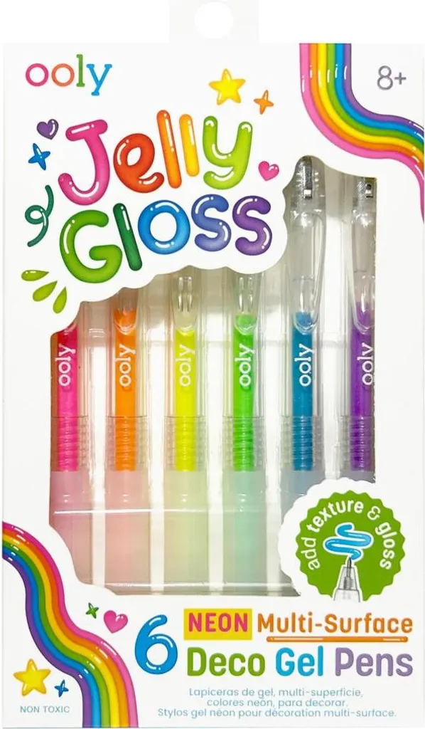 Set Créatif Stylos Gel Jelly Gloss pour Customisation Objets et Verre