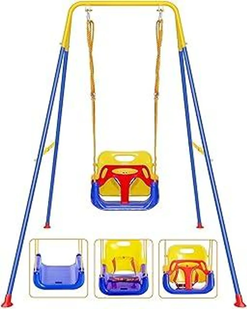 Altalena Bambini 3 in 1 | Design Moderno Interno/Esterno Pieghevole
