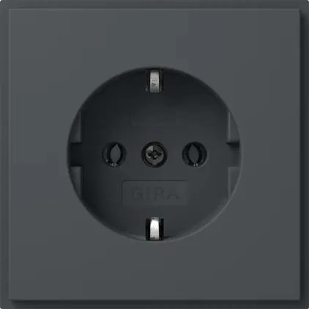 Prise de Courant Anthracite Gira TX_44 IP20 - Socle SCHUKO 16A 418867