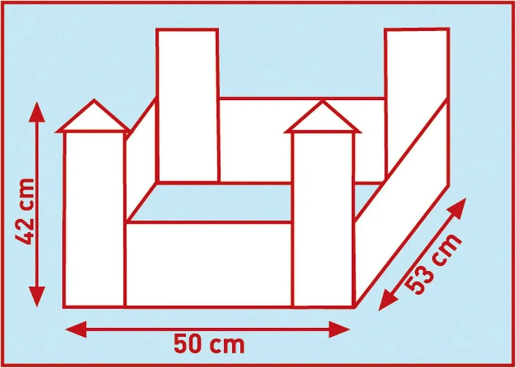 Château fort bois sans plastique - Kit de montage facile pour 6-12 ans - 6
