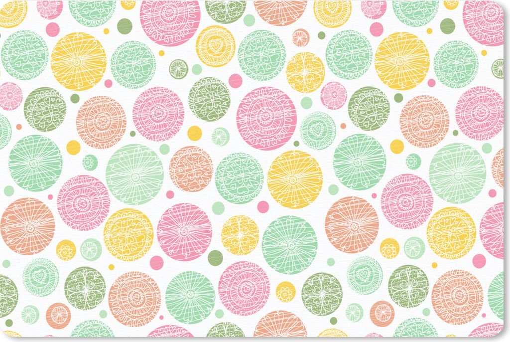 MuchoWow Schreibtischunterlage Regenbogen - Punkte - Muster 60x40 cm - XXL Mauspad - Großes Mauspad