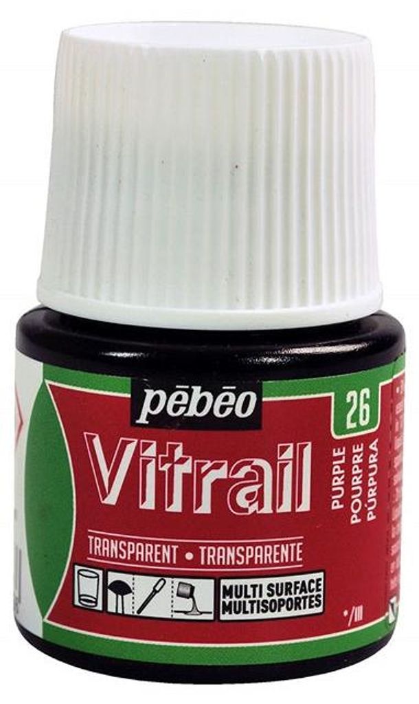Farba na sklo Pebeo Vitrail 45 ml - perlová Obrázok produktu 