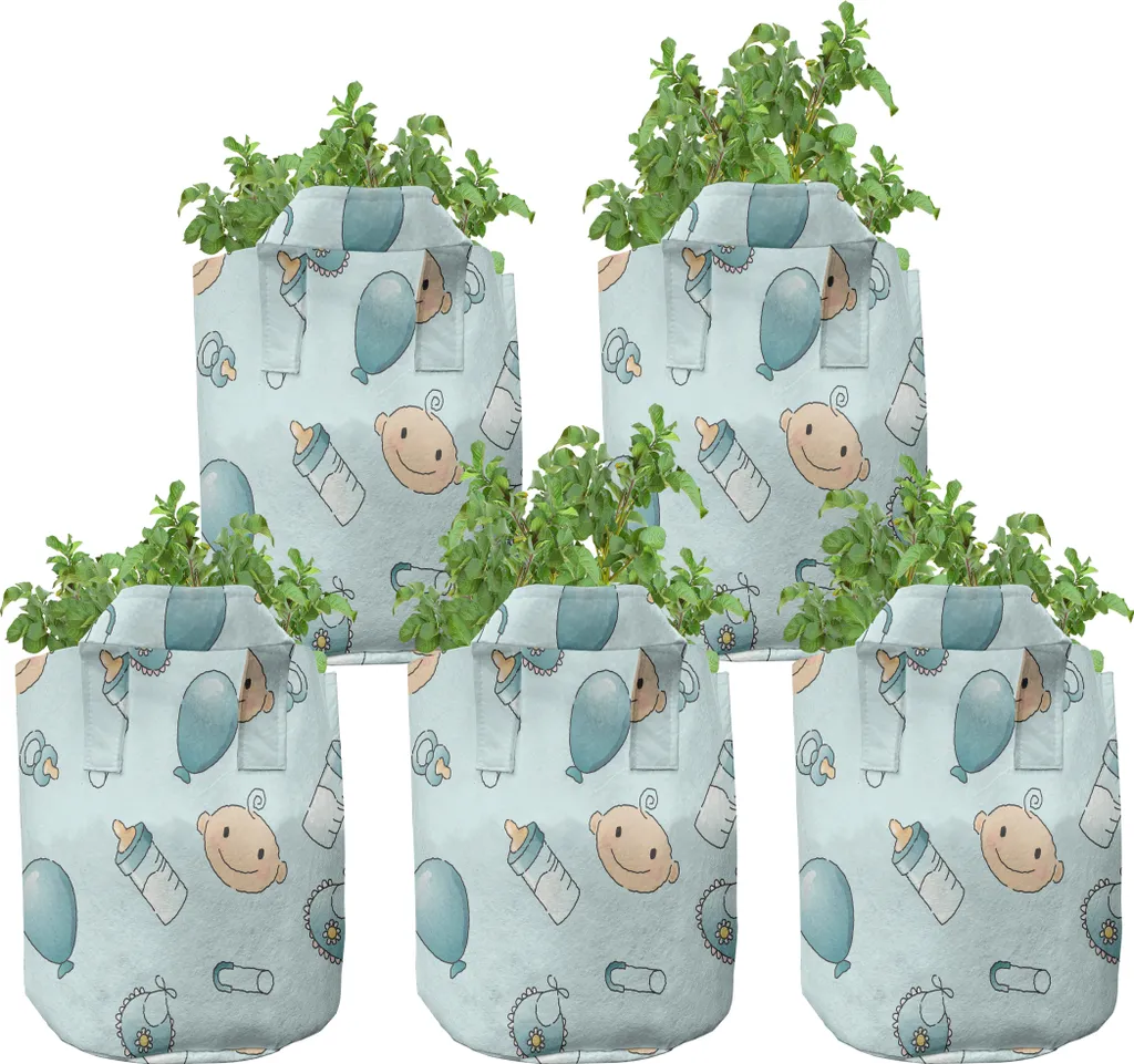 Potager de balcon : lot de 5 sacs de culture 5 gallons avec poignées