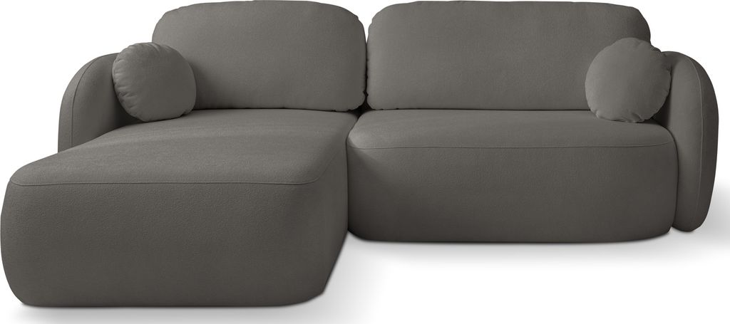 Modernes Ecksofa Lotte mit Bettkasten – Schlafsofa mit Schlaffunktion & Bettfunktion, L-Form Couch mit Ottomane - Links – Bequeme Polstergarnit...