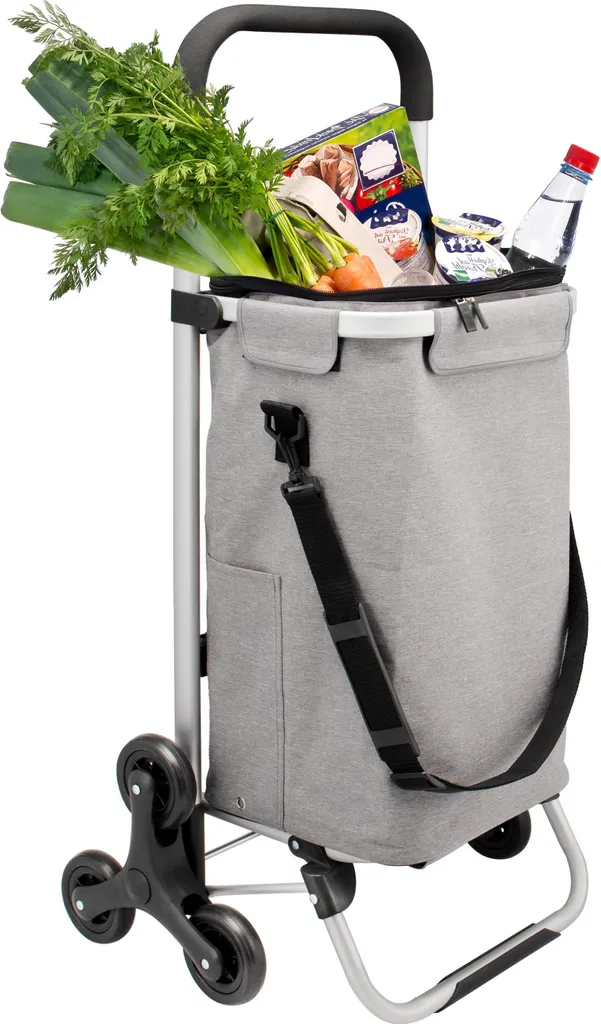 Bremermann Set 2 Ruote Di Ricambio Per Carrello Della Spesa RIEDE: Cerchio Grigio, Gomma Nera, Ø21 Cm - 2