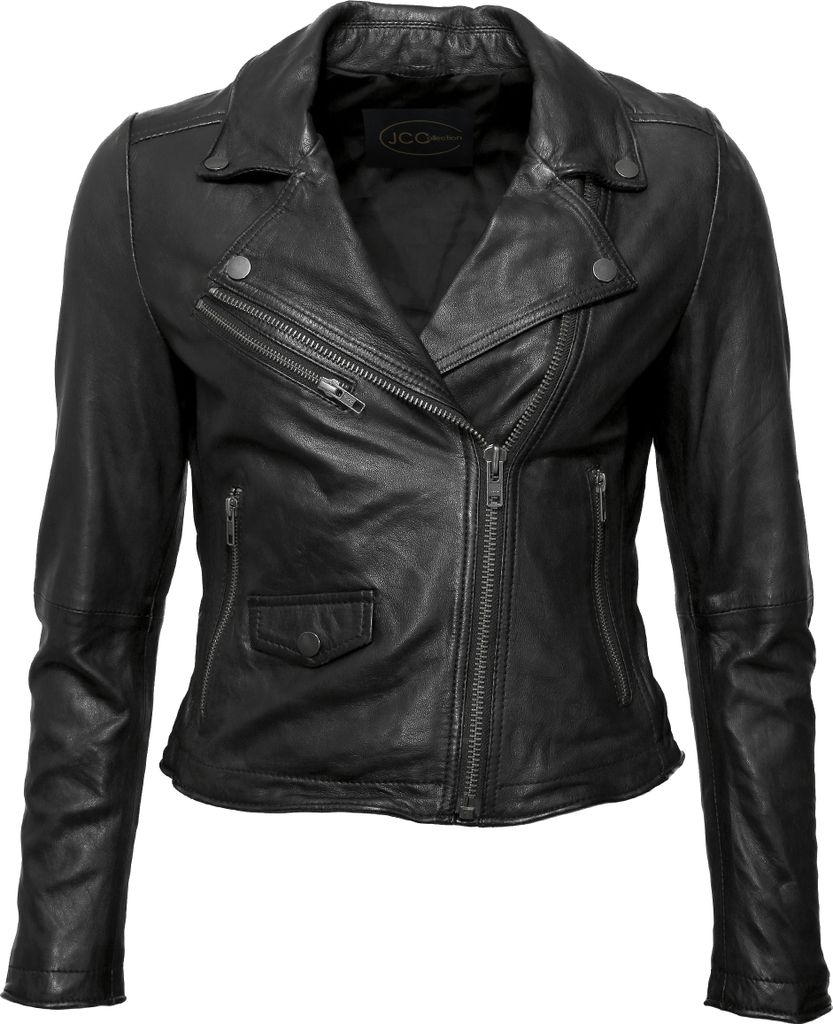 JCC Lederjacke 8007 Damen black XXL