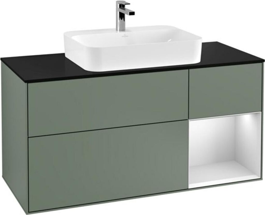V&B Waschtischunterschrank Finion 120cm, Pl b m, Rg r w m Lac, Oli. m Lac