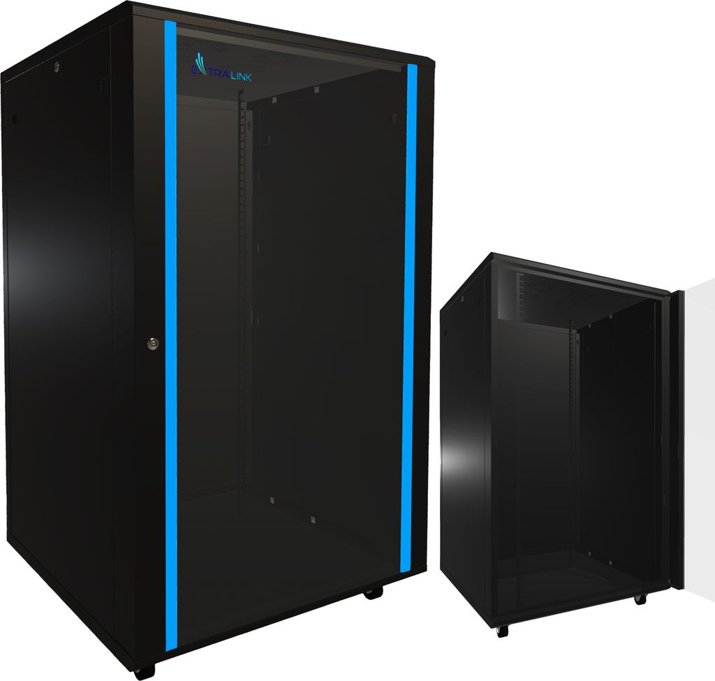 Extralink 19" Netzwerkschrank Serverschrank Stehend 27HE 800x800 Schwarz