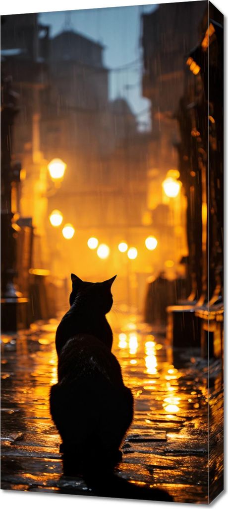 Bild 40x90cm Einsame Wanderin