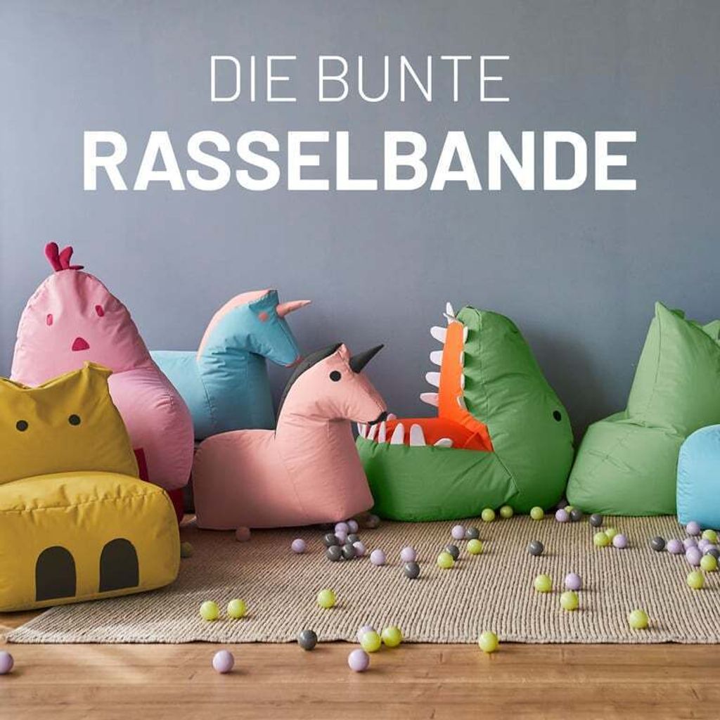 LUMALAND Animal Line Kindersitzsack Dino - Pastell Grün Produktbild 8