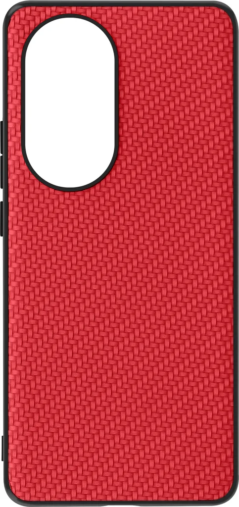 Cover Oppo Reno 10 Pro Silicone Carbon Rosso - Antiurto Professionale