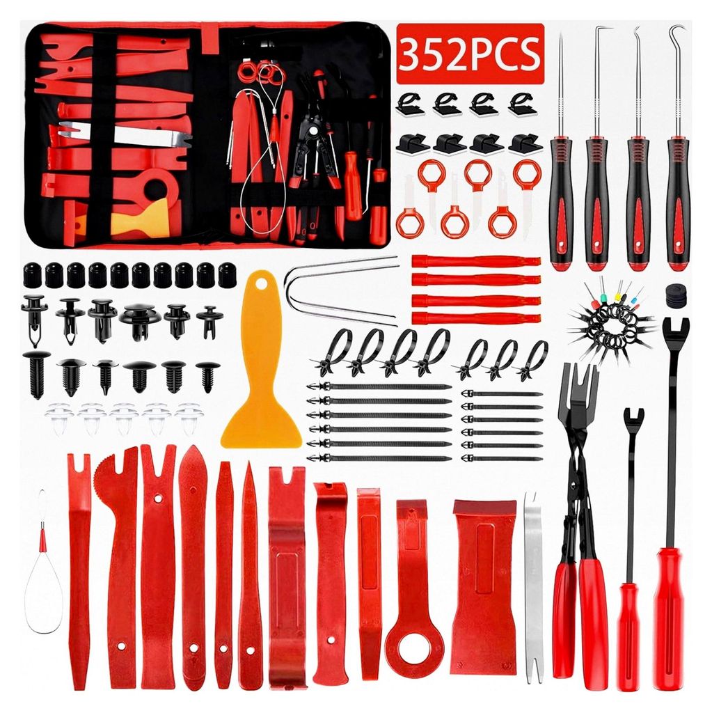 352 Stück Auto Demontagewerkzeuge mit Befestigungselementen