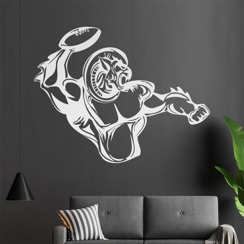 Football Biest Wandtattoo in 6 Größen - Wandaufkleber Wall Sticker - Dekoration, Küche, Wohnzimmer, Schlafzimmer, Badezimmer