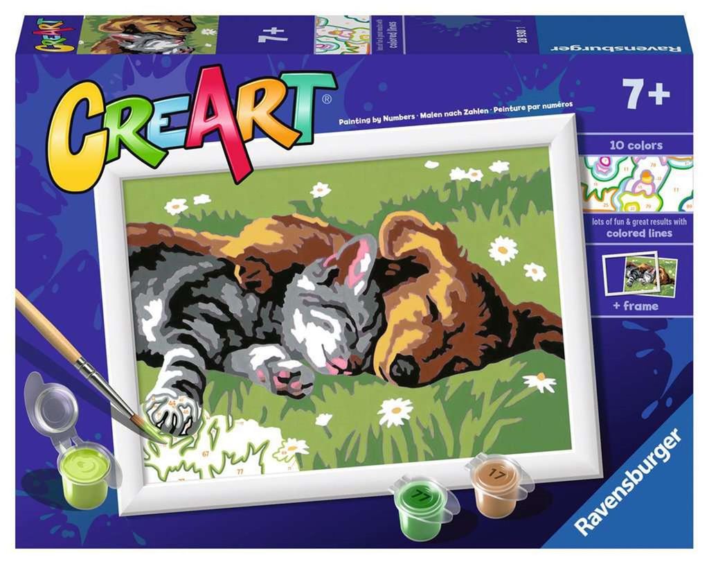 CreArt - Serie E: Hund und Katze schlafen süß Produktbild 