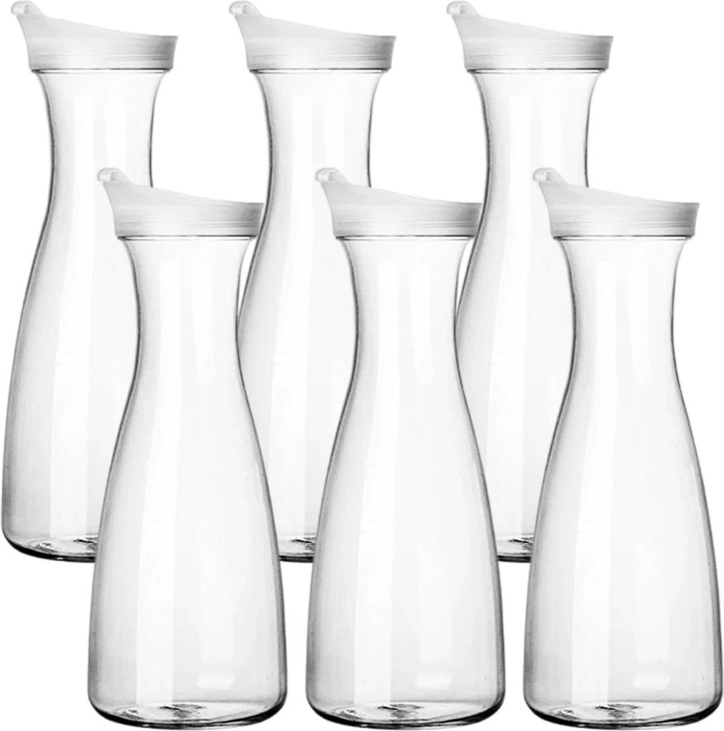 Stock Your Home 32 oz Mimosa Bar Getränkebehälter aus PET-Kunststoff, rund, Krüge, Anzahl 6