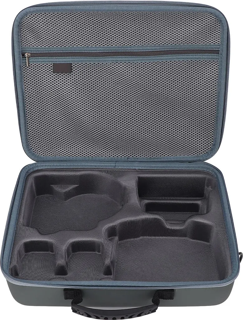 Hesupy Mini custodia da trasporto per DJI Flip, custodia portatile da viaggio per drone a portafoglio custodia impermeabile in pelle PU EVA custodia protettiva rigida organizer con moschettone