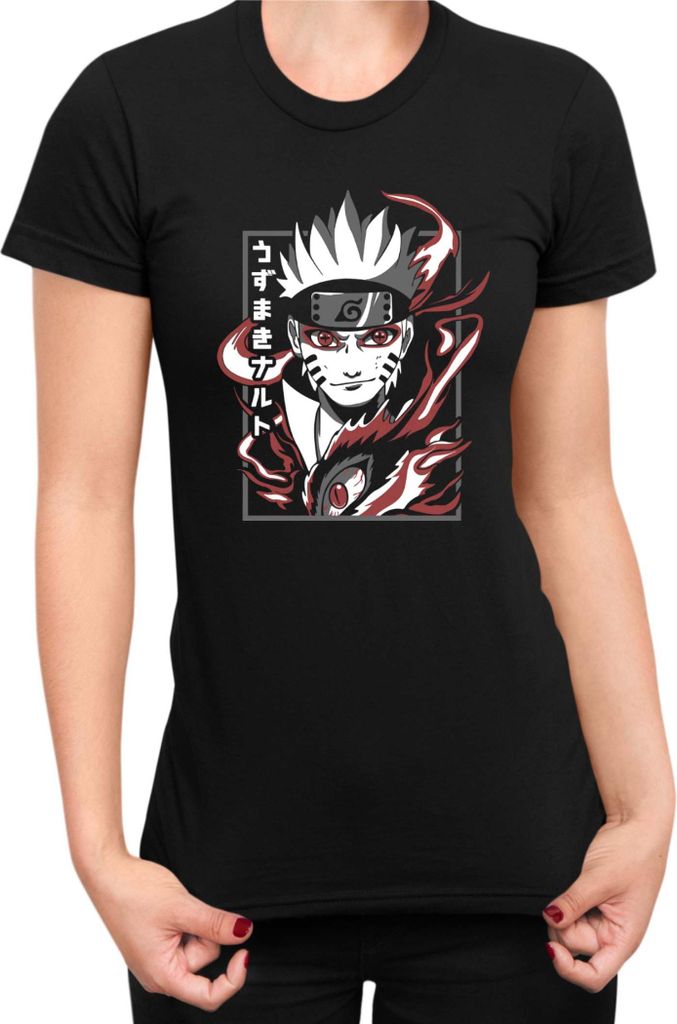 Damen T-Shirt Naruto Naruto Kurama 02, Lady XS / Schwarz