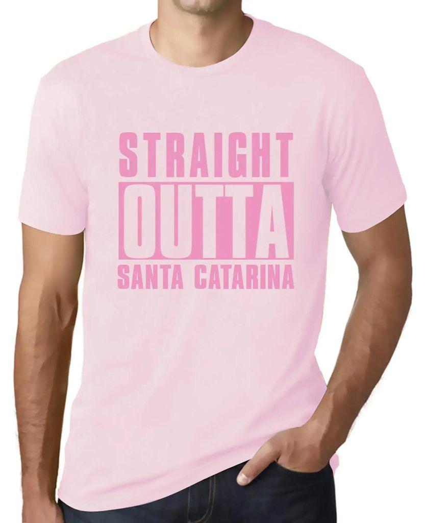 Herren Grafik T-Shirt Straight Outta Santa Catarina Öko-Verantwortlich Vintage Jahrgang Kurzarm Lustige Druck Geburtstag Geschenk Mann