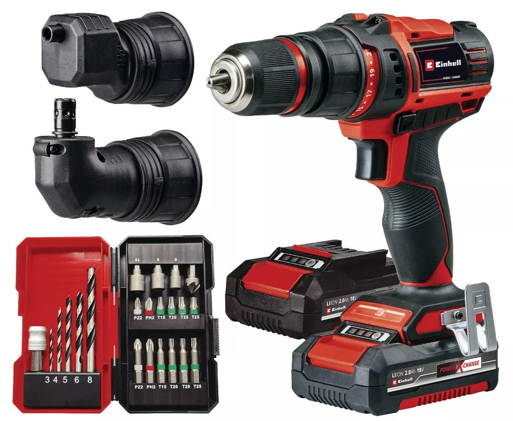 Einhell TE-CD 18/45 3X-Li+22 Akku-Bohrschrauber | 2 Akkus, Produktbild 