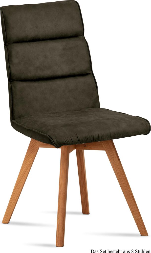 Esszimmerstuhl (8er-Set) Dixie 47x92x60 Eiche geölt/Khaki