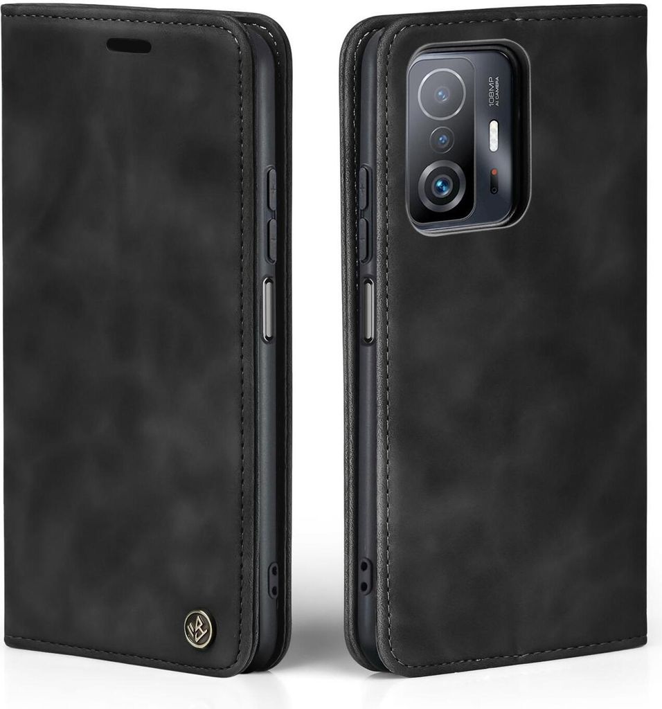 Handy Hülle für Xiaomi 11T / Xiaomi 11T Pro Klapphülle Bookcase Flip Cover Handy Tasche Etui Farbe: Schwarz
